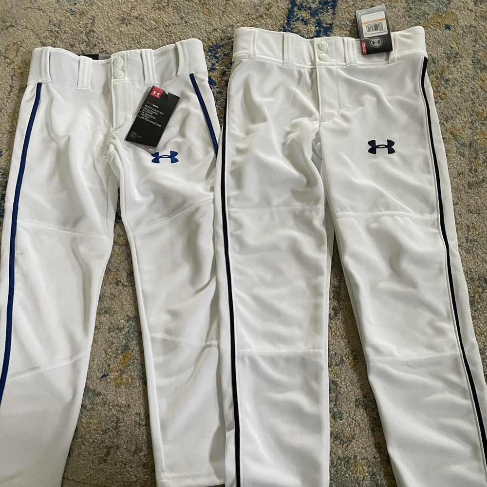 Two Under Armour baseball pants